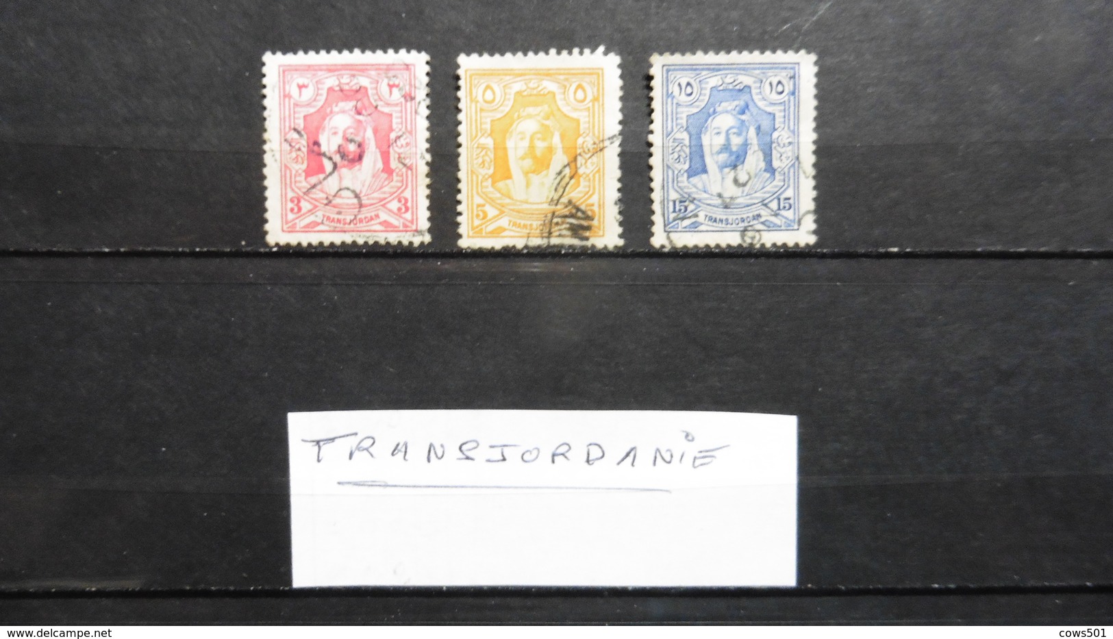 Timbres > Asie >  Transjordanie : 3 Timbres Oblitérés N° 150A-152A-154A- - Jordanie