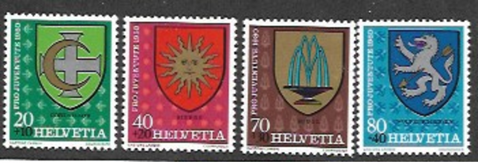 Switzerland,  Scott 2018 # B475-B478,  Issued 1980,  Set Of 4,  MNH,  Cat $ 4.90, - Ungebraucht