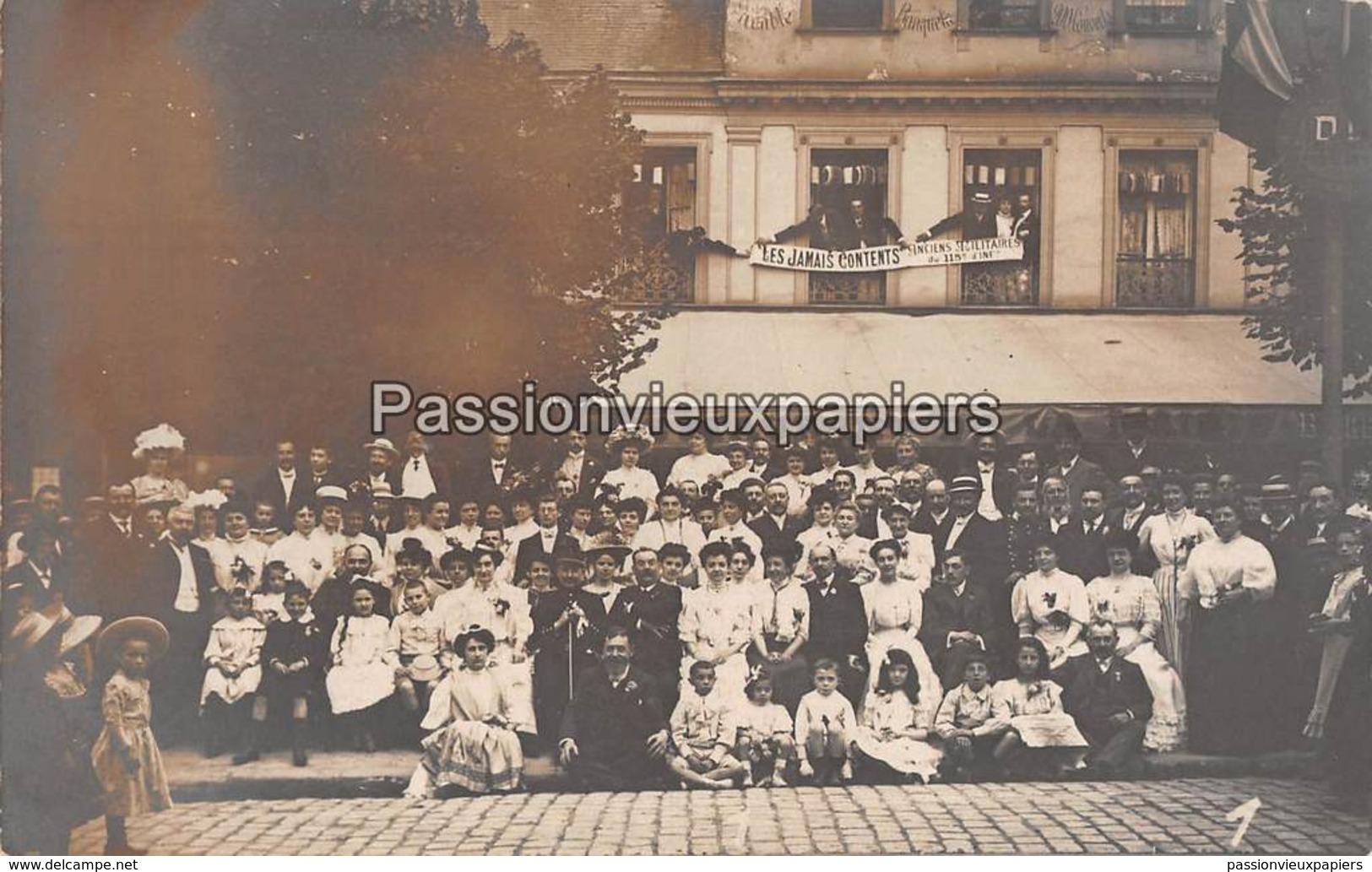 CARTE PHOTO MAMERS ?? RESTAURANT DE LA MAIRIE LES ANCIENS DU 115e REGIMENT D INFANTERIE - Mamers