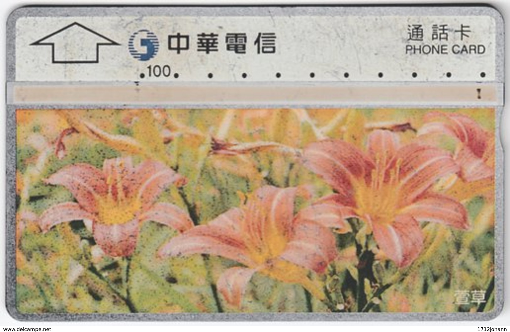 TAIWAN A-895 Chip Chunghwa - Painting, Plant, Flower - 669F - Used - Taiwan (Formosa)
