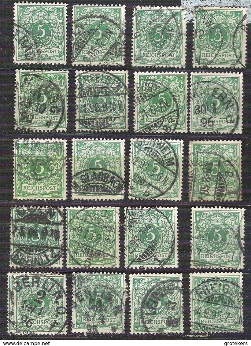 GERMANY Mi 45 (16 X) And Mi 46 (65 X)for Colourdifferences, Plate Errors, Cancellations A.s.o. - Gebraucht