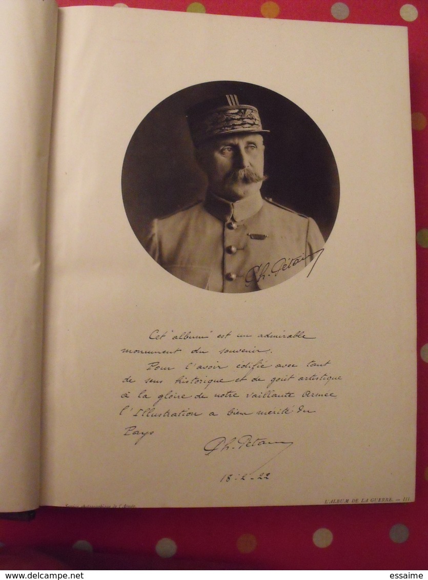 l'album de la guerre 1914 1919 en 2 tomes. très documenté (photos, dessins).  l'illustration 925. encart couleurs