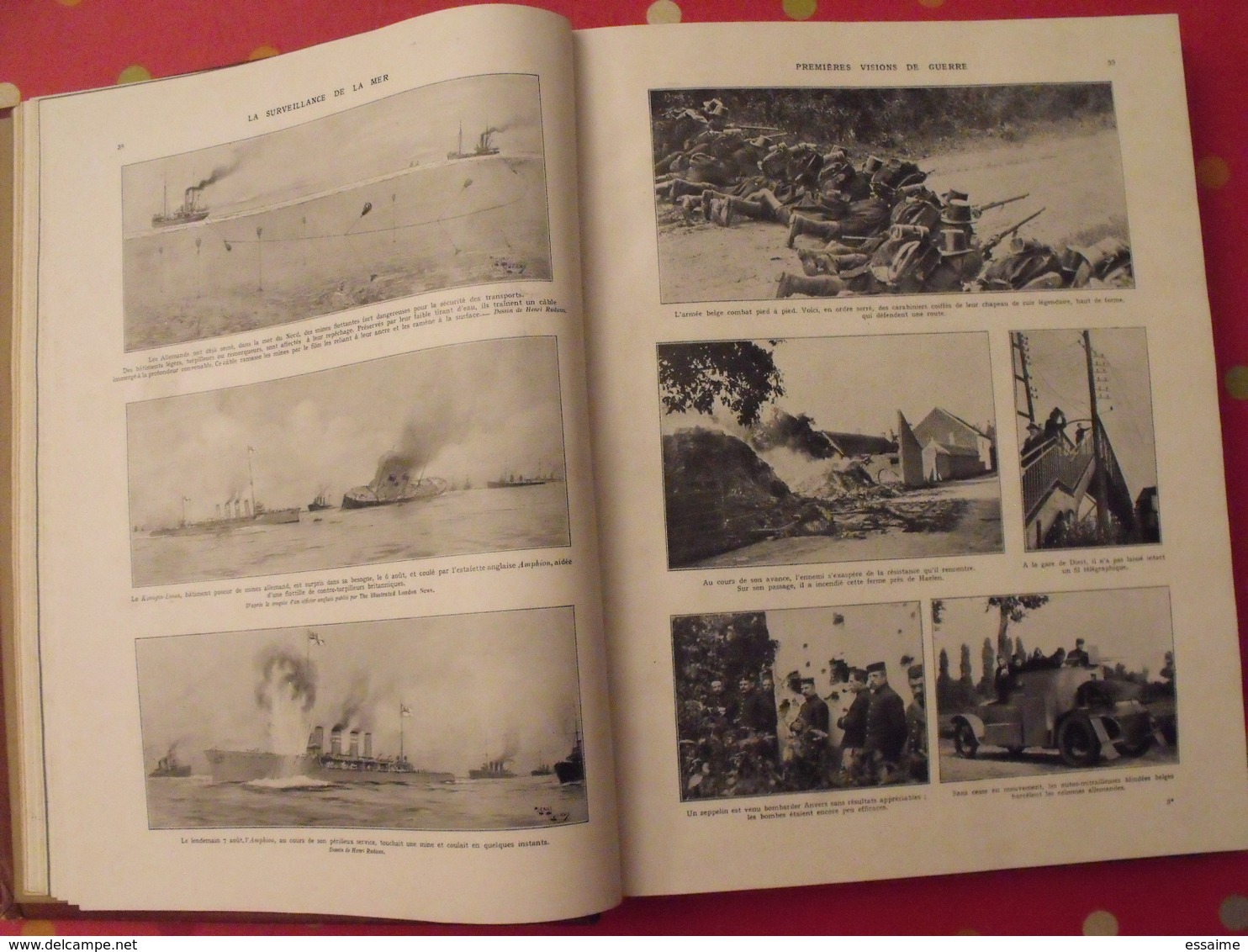 l'album de la guerre 1914 1919 en 2 tomes. très documenté (photos, dessins).  l'illustration 925. encart couleurs