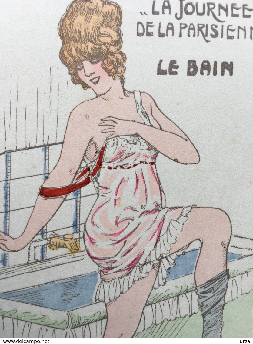 Cpa--"Femme Se Préparant Pour Son Bain "--(842) - 1900-1949