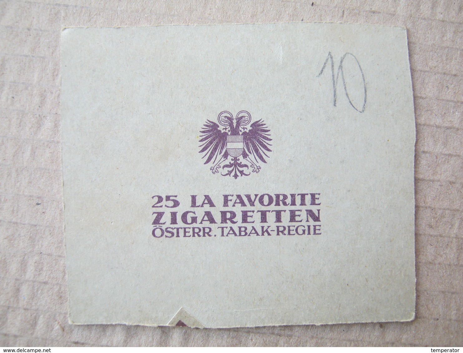 Austria - Salzburg / Picture, Clip From A Cigarette Box ( 25 LA FAVORITE Zigaretten Österr. - Tabak Regie ) - Autres & Non Classés