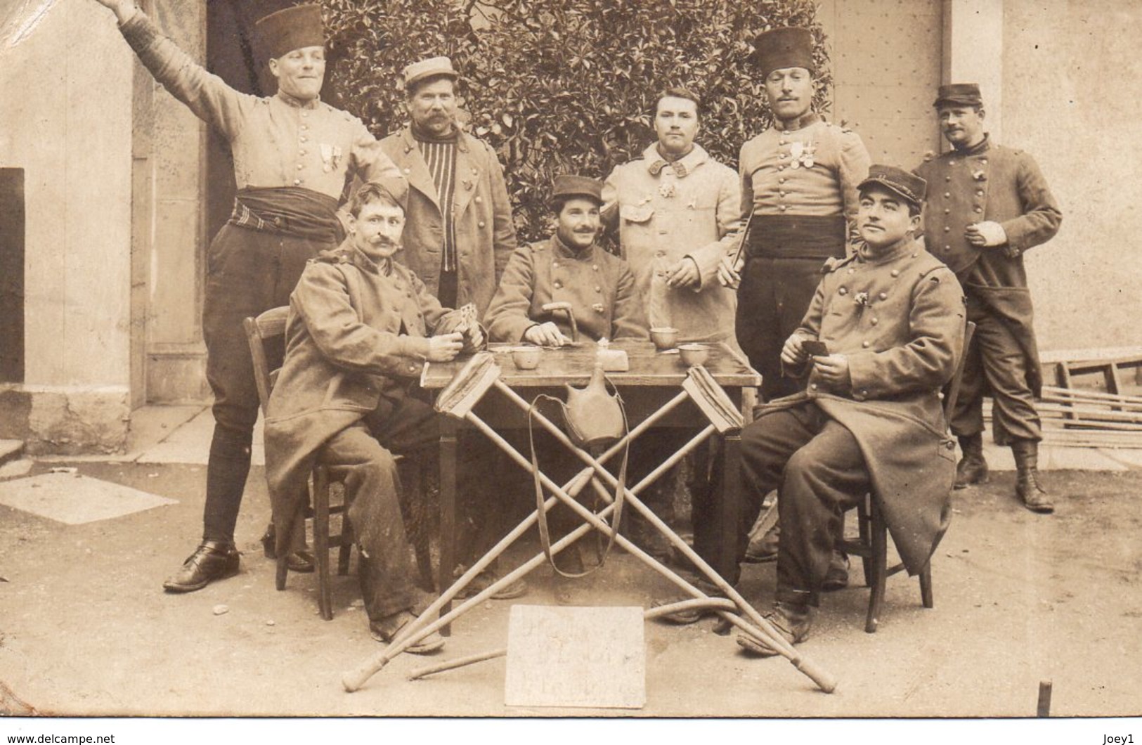 Cpa Carte Photo Soldats Grande Guerre. - War, Military