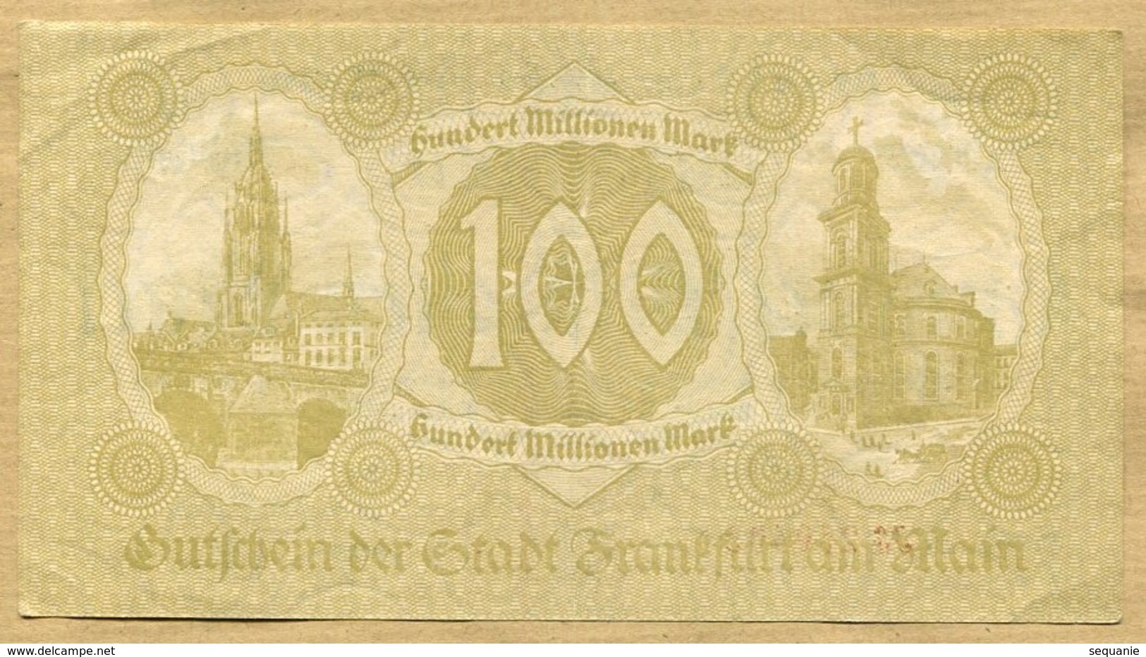 Allemagne 100 Million Mark Francfort 1923 - 100 Miljoen Mark