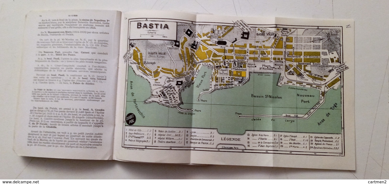 GUIDE PRATIQUE DE LA CORSE 3 GRANDE CARTE GEOGRAPHIQUE D'AJACCIO ET DE BASTIA 192 PAGES + PLAN ET PUBLICITE - Tourisme