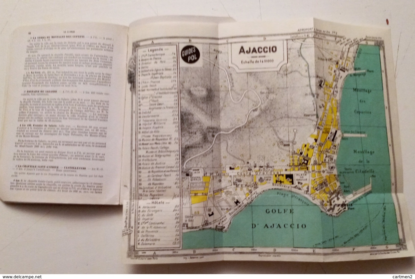 GUIDE PRATIQUE DE LA CORSE 3 GRANDE CARTE GEOGRAPHIQUE D'AJACCIO ET DE BASTIA 192 PAGES + PLAN ET PUBLICITE - Turismo