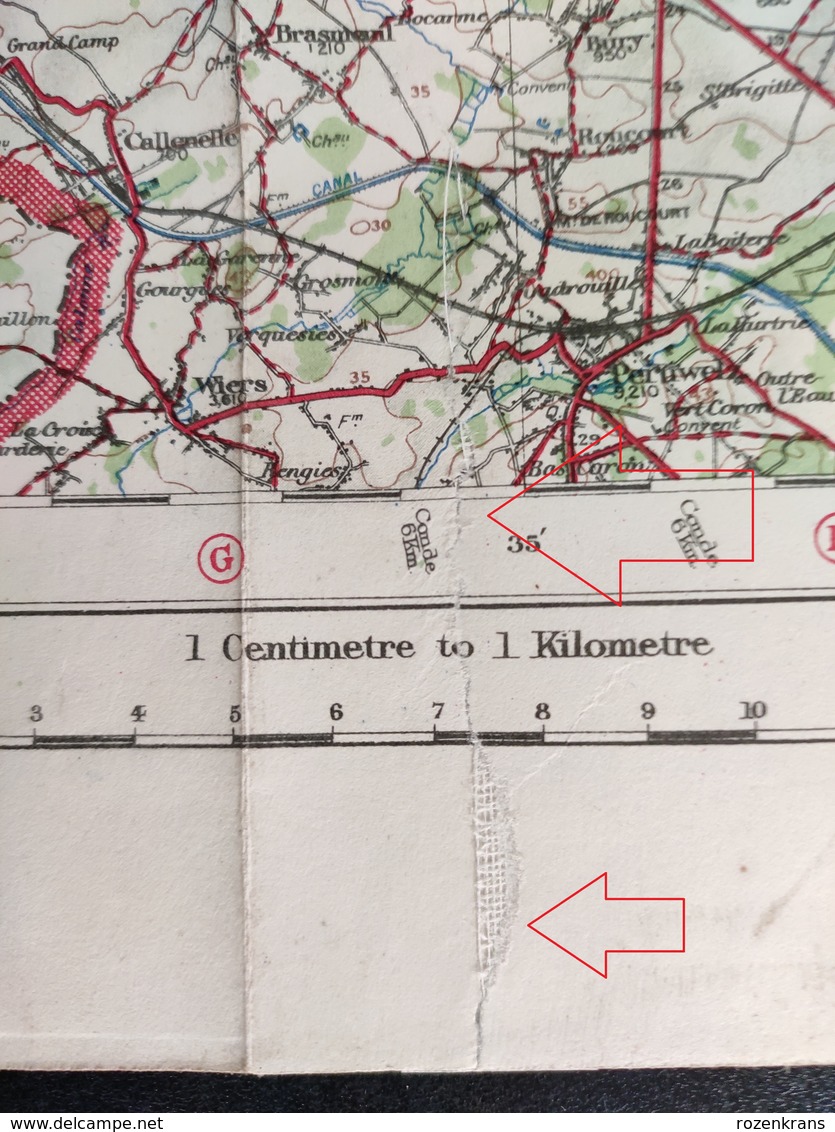 Carte Topographique Militaire UK War Office 1917 World War 1 WW1 Tournai Roubaix Lille Roeselare Kortrijk Deinze Tielt