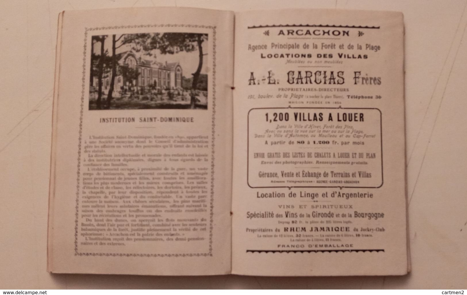 ARCACHON GUIDE TOURISTIQUE 214 PAGES GABORY 1906 + PLAN DE LA VILLE CARTE GEOGRAPHIQUE PUBLICITE SPORT VILLA HISTORIQUE