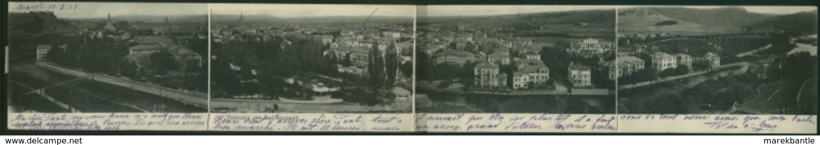 Panorama Von Bad Kreuznach - Quad Folded Postcard - 1903 - Bad Kreuznach