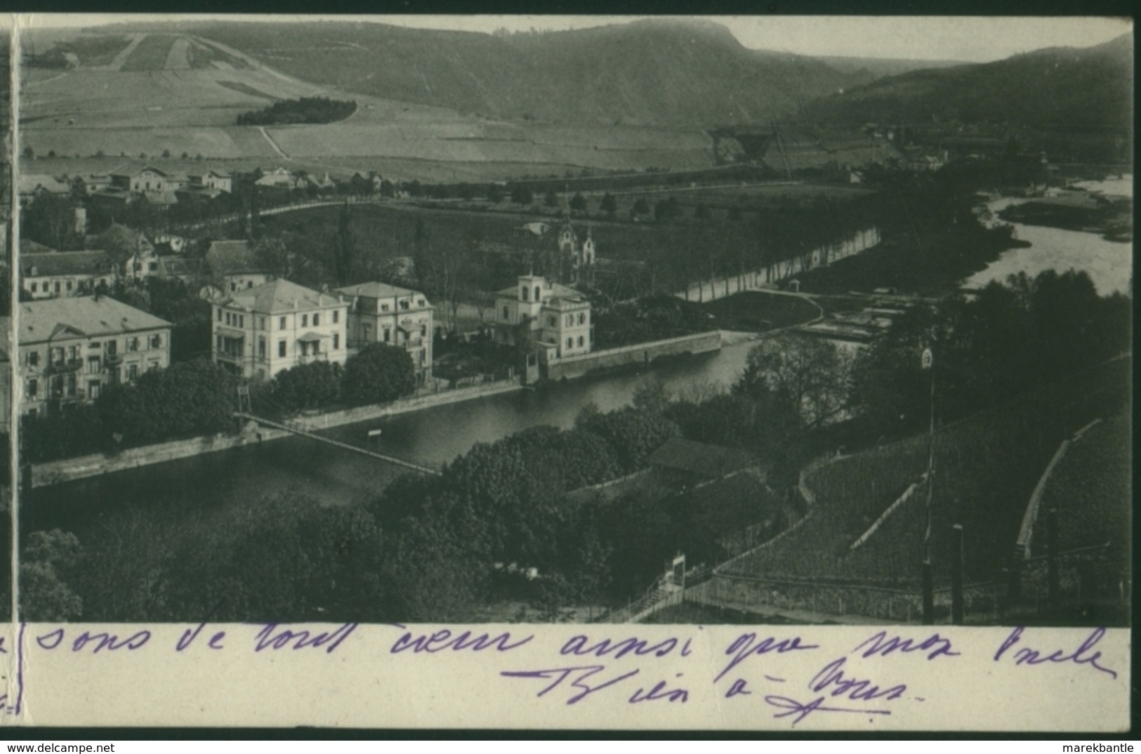 Panorama von Bad Kreuznach - Quad folded postcard - 1903