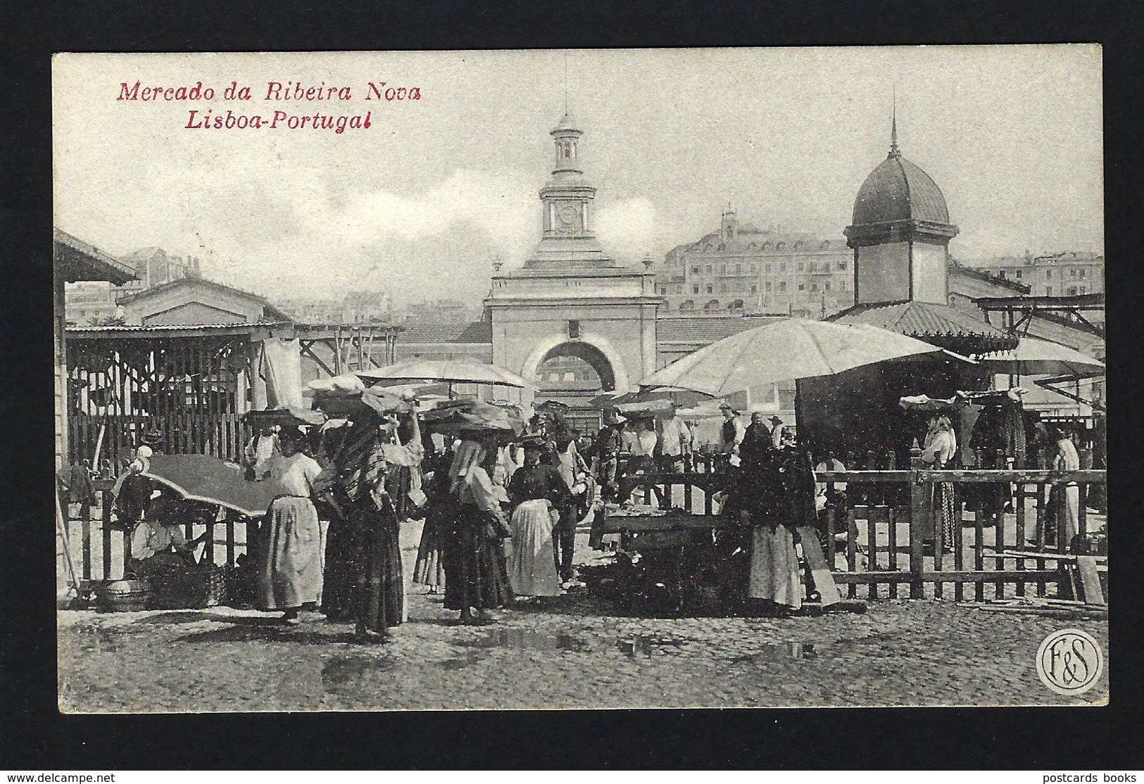 1915 Old Postcard With CODED ENCRYPTED Message SECRET Writing. Lisboa Market PORTUGAL 1915 - Guerre 1914-18