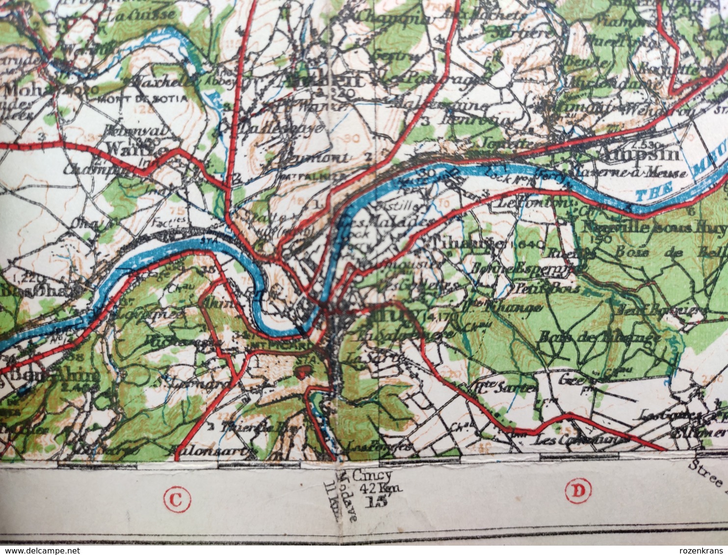 Carte Topographique Militaire UK War Office 1919 World War 1 WW1 Liege Verviers Hageland Diest Huy Maastricht Tongeren - Cartes Topographiques