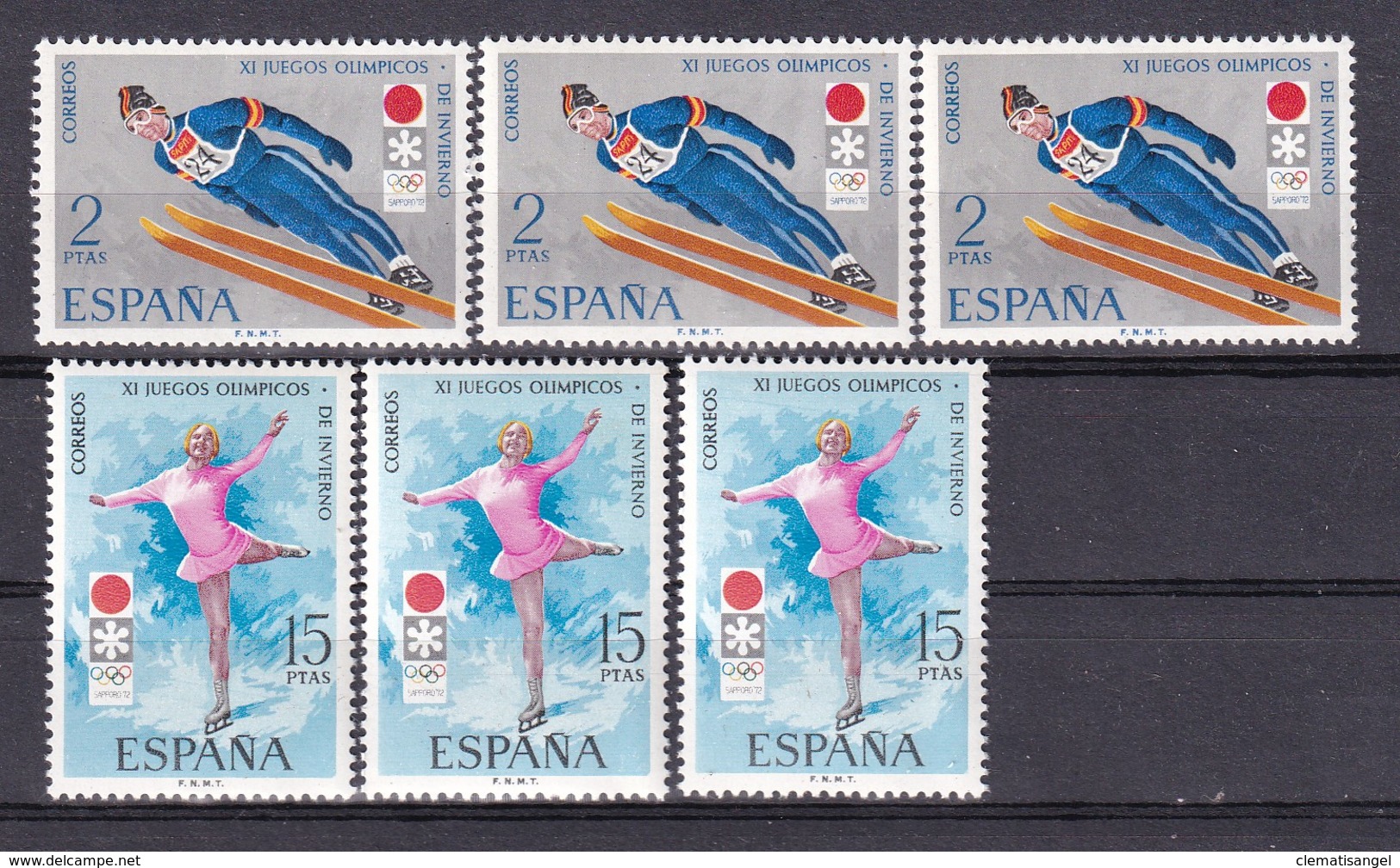 373M * SPANIEN 1969/70 * 3 KOMPLETTE SÄTZE WINTEROLYMPIADE *  MICHEL 3,00 * POSTFRISCH **!! - Ungebraucht