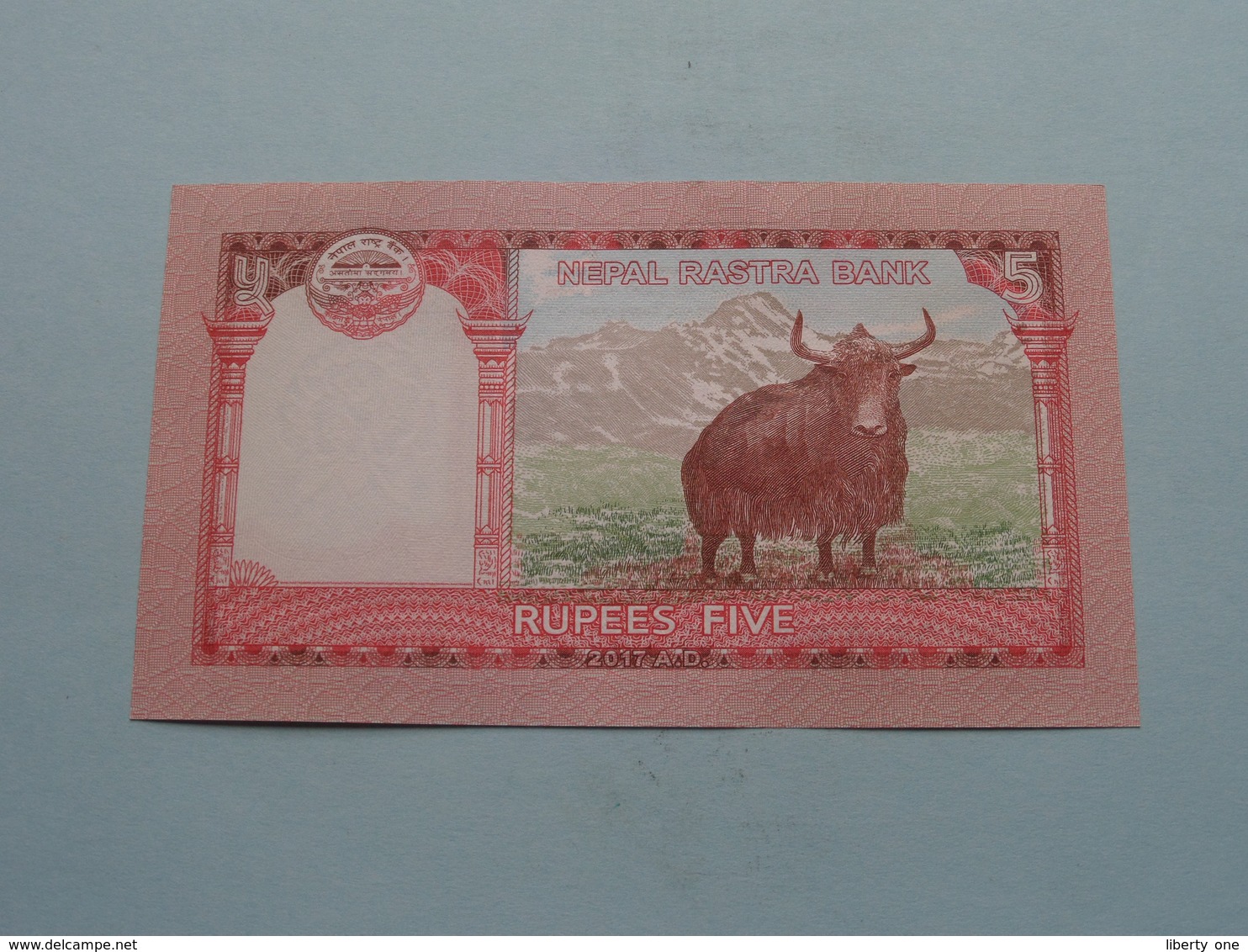 Rupees FIVE - NEPAL Rastra Bank 2017 A.D. ( For Grade, Please See Photo ) ! - Népal