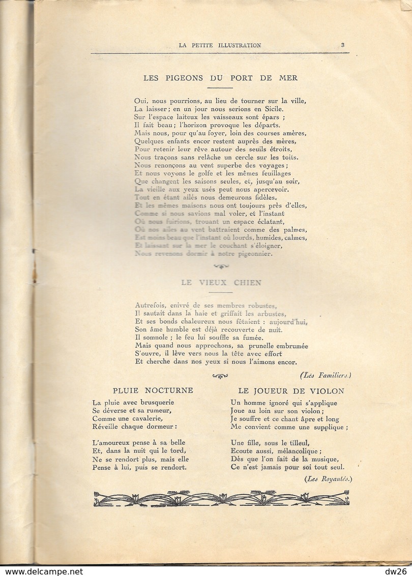 Revue Hebdomadaire - La Petite Illustration N° 444 Du 24 Août 1929 - Poésies N° 3 - Poèmes Abel Bonnard, Lucien Paté... - 1900 - 1949