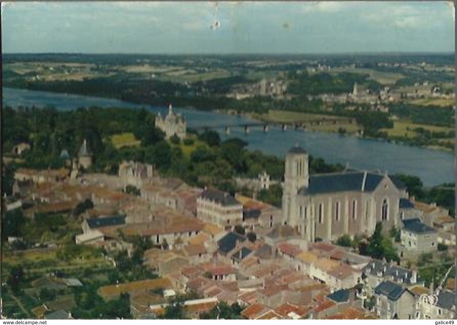 1450 Champtoceaux - L'église, Le Château Et La Loire Vers Oudon - Champtoceaux