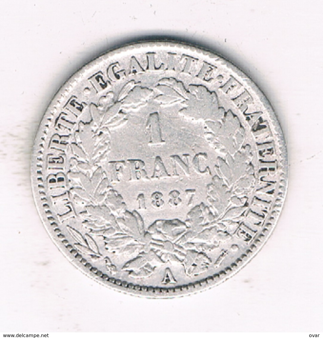 1 FRANC 1887 A FRANKRIJK /1141/ - Autres & Non Classés