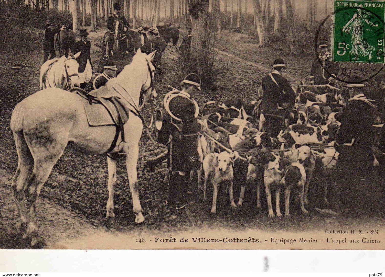 VILLERS - COTTERETS  -  Equipage MENIER  - L'Appel Aux Chiens - Villers Cotterets