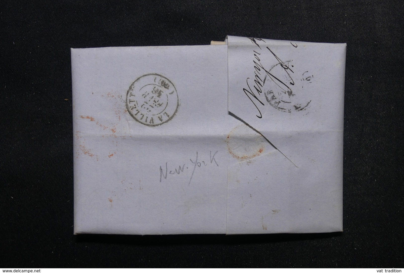 ETATS UNIS - Lettre De New York Pour Paris En 1846 - L 52899 - …-1845 Prephilately