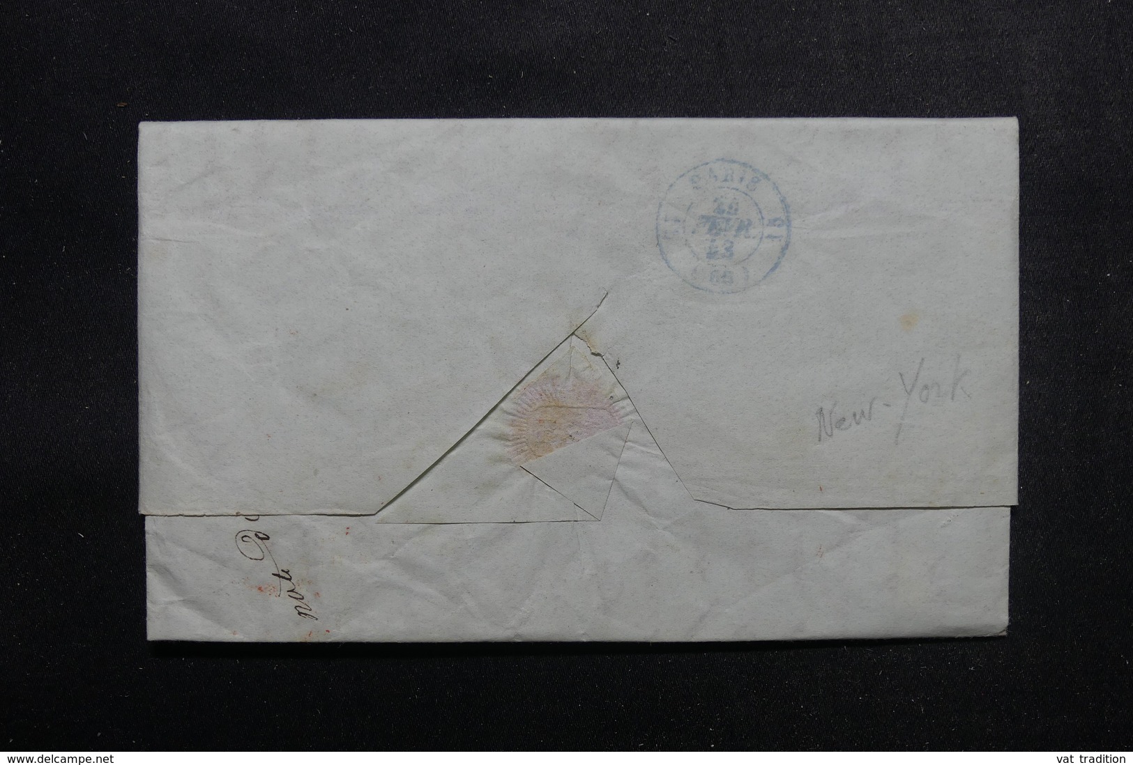 ETATS UNIS - Lettre De New York Pour Paris En 1843  - L 52904 - …-1845 Vorphilatelie