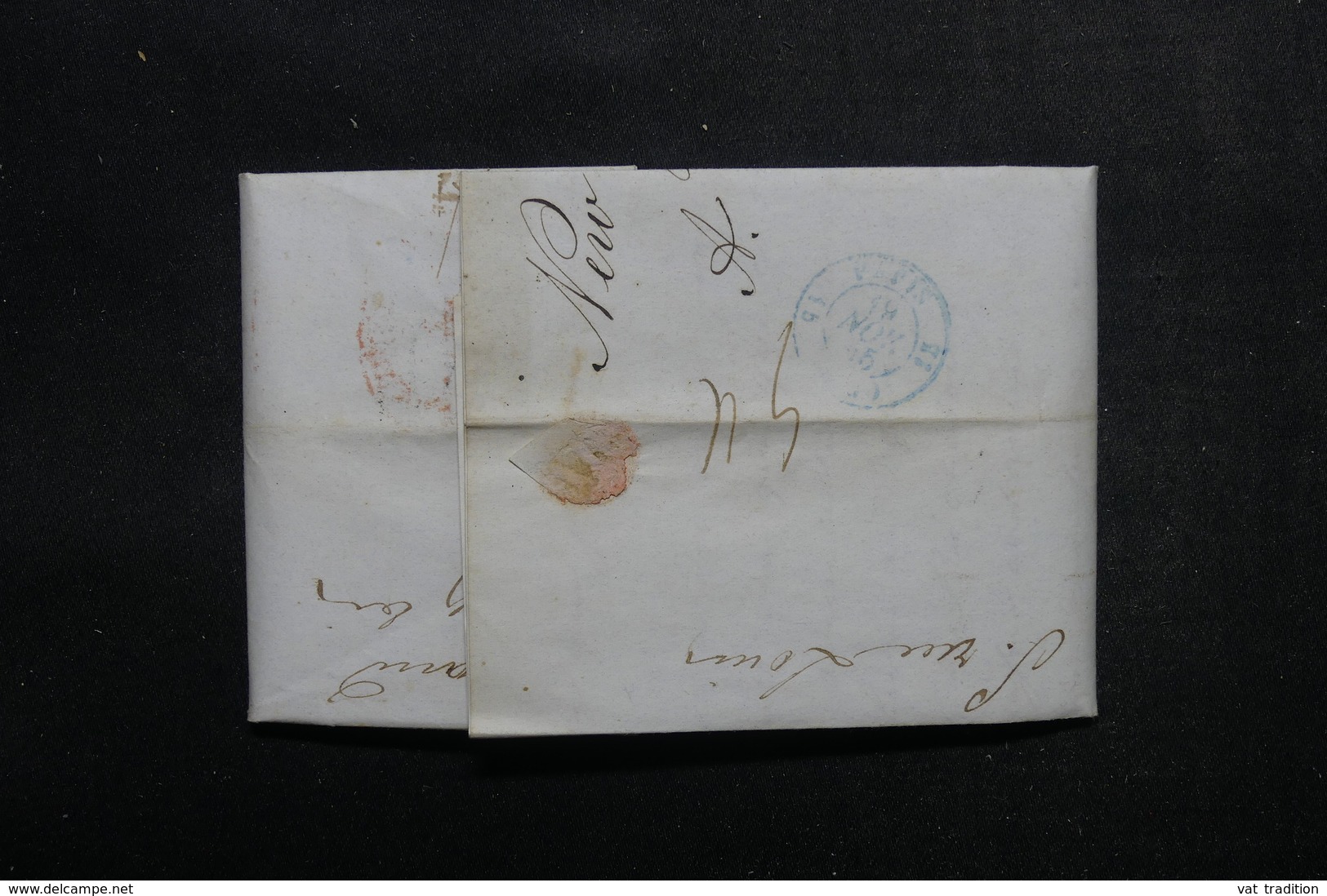 ETATS UNIS - Lettre De New York Pour Paris En 1845 - L 52910 - …-1845 Prefilatelia