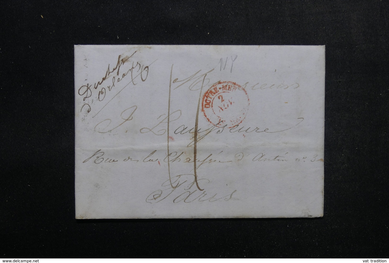 ETATS UNIS - Lettre De New York Pour Paris - L 52913 - …-1845 Vorphilatelie