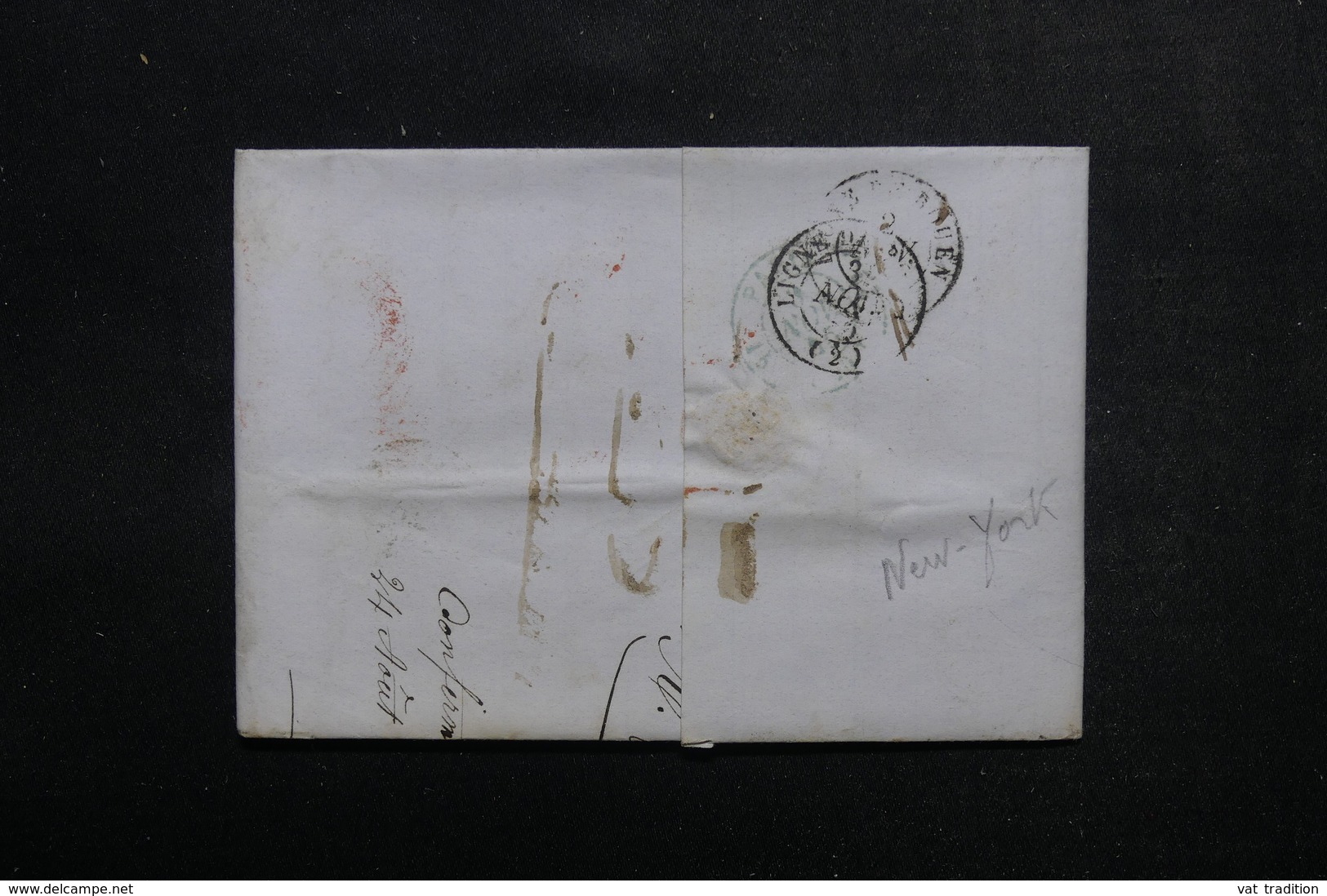 ETATS UNIS - Lettre De New York Pour Paris - L 52913 - …-1845 Vorphilatelie