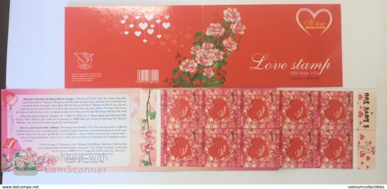 Vietnam Viet Nam Booklet Issued On 14 Feb 2020 - Type 1 : LOVE / VALENTINE / HEART (Ms1120) - Vietnam