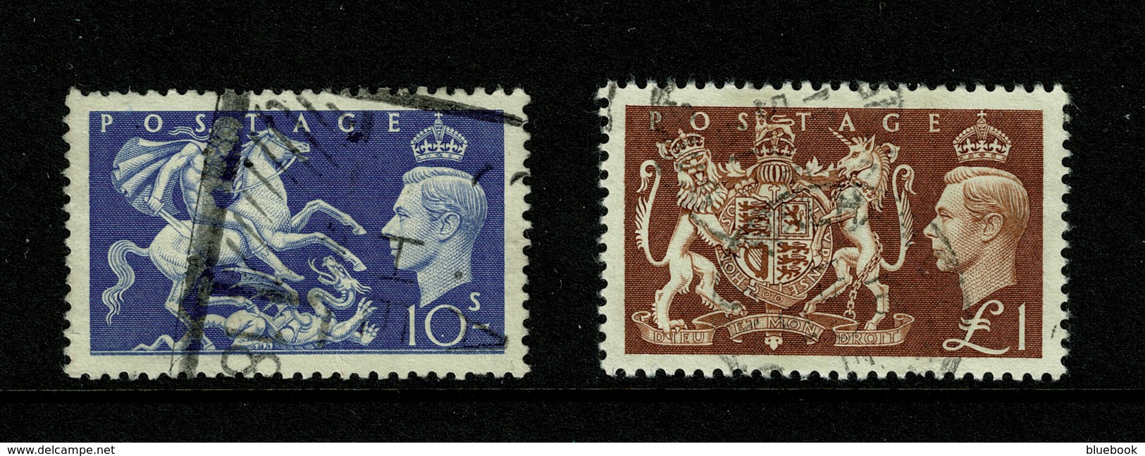 Ref 1336 - GB KGVI - 1951 Festival High Values - 10/= & £1 Used Stamps - Usati