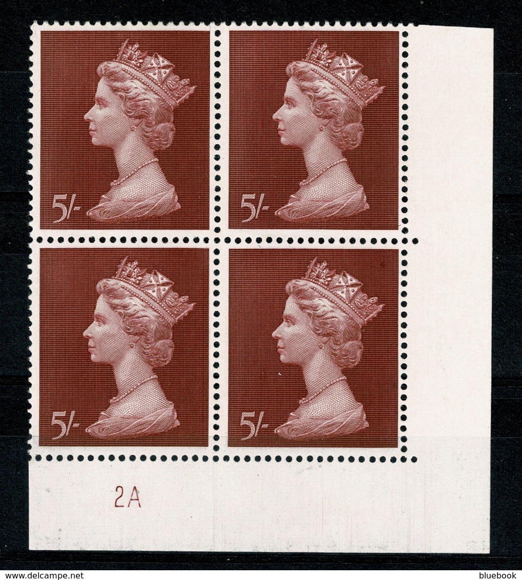 Ref 1336 - GB 1969 High Value Machin 5/= Red MNH SG 788 - Cylinder Block 2A - Nuovi