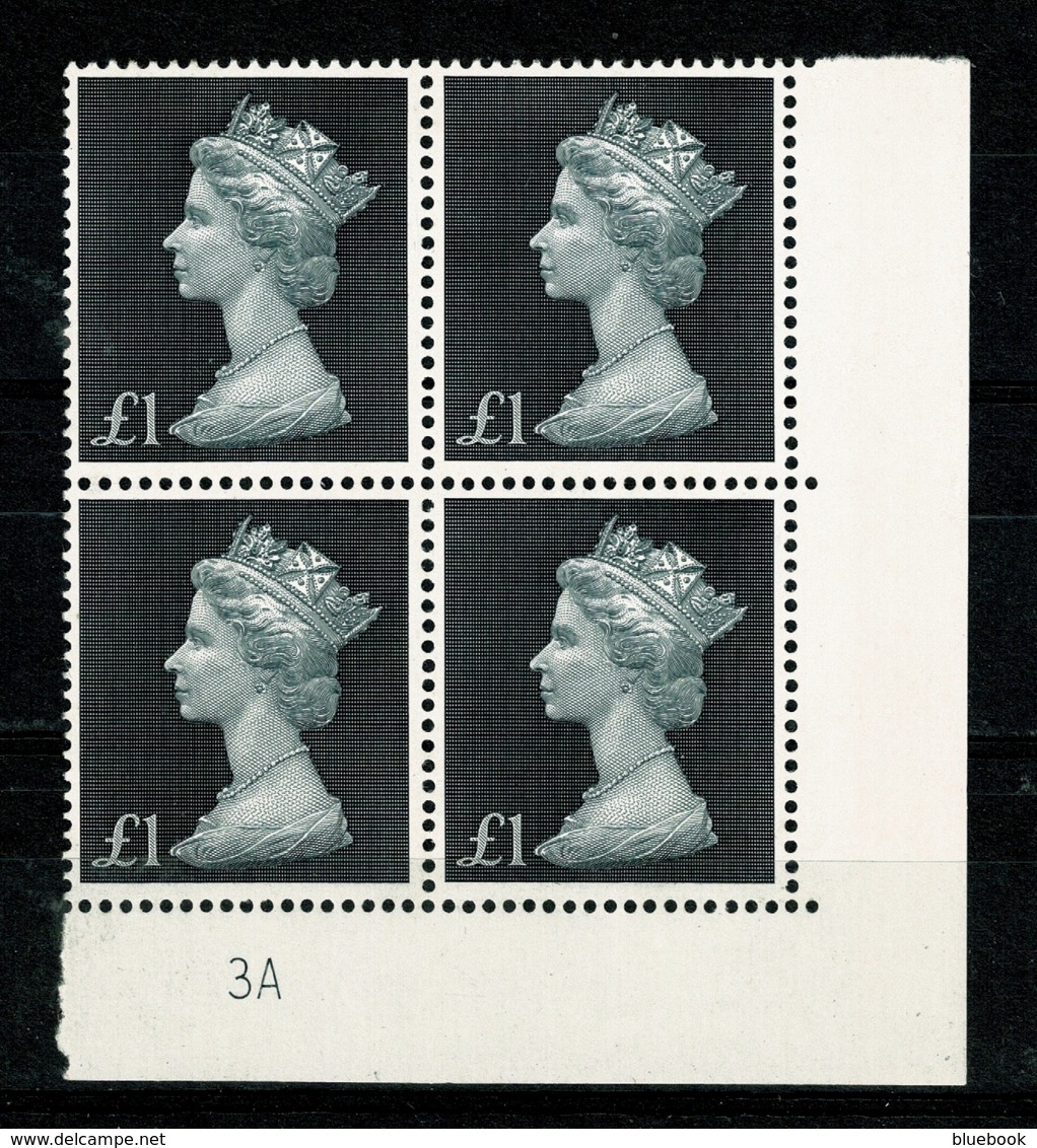 Ref 1336 - GB 1969 High Value Machin £1 Black MNH SG 790 - Cylinder Block 3A - Unused Stamps