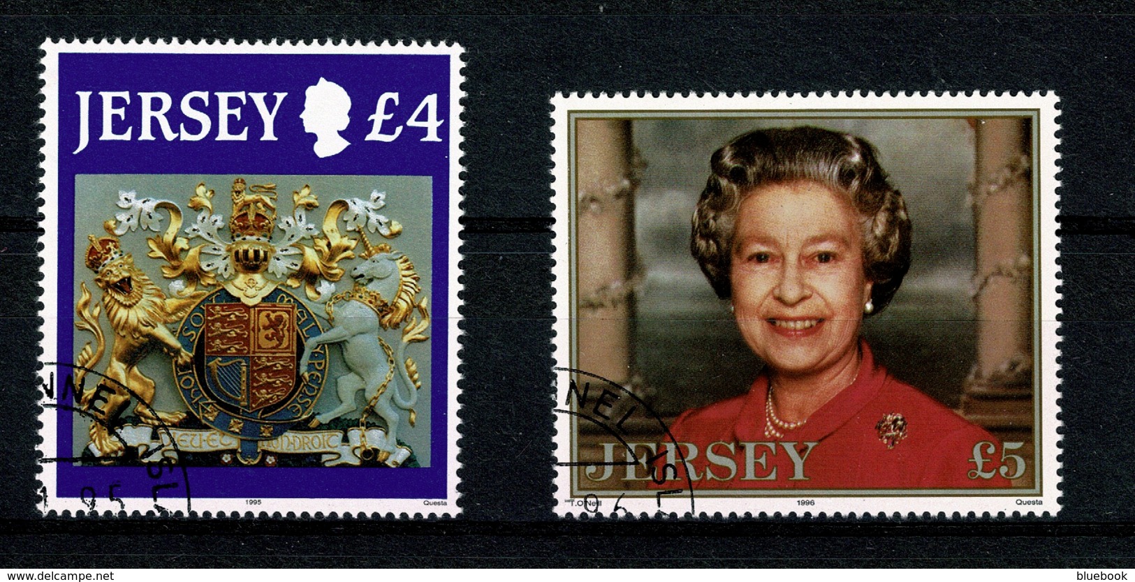 Ref 1337 - Jersey £4 & £5 High Values Fine Used Stamps - Jersey