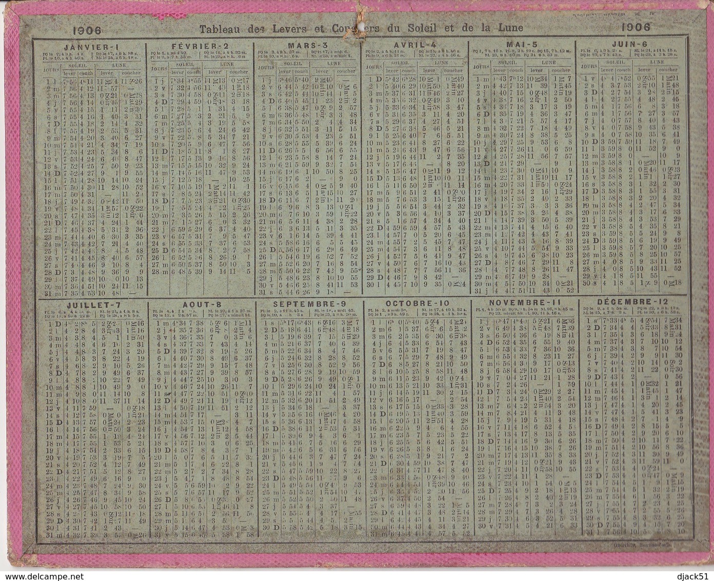 Calendrier 1906 ALMANACH Des Postes Et DesTélégraphes / L'ARBRE DE NOEL - Grand Format : 1901-20