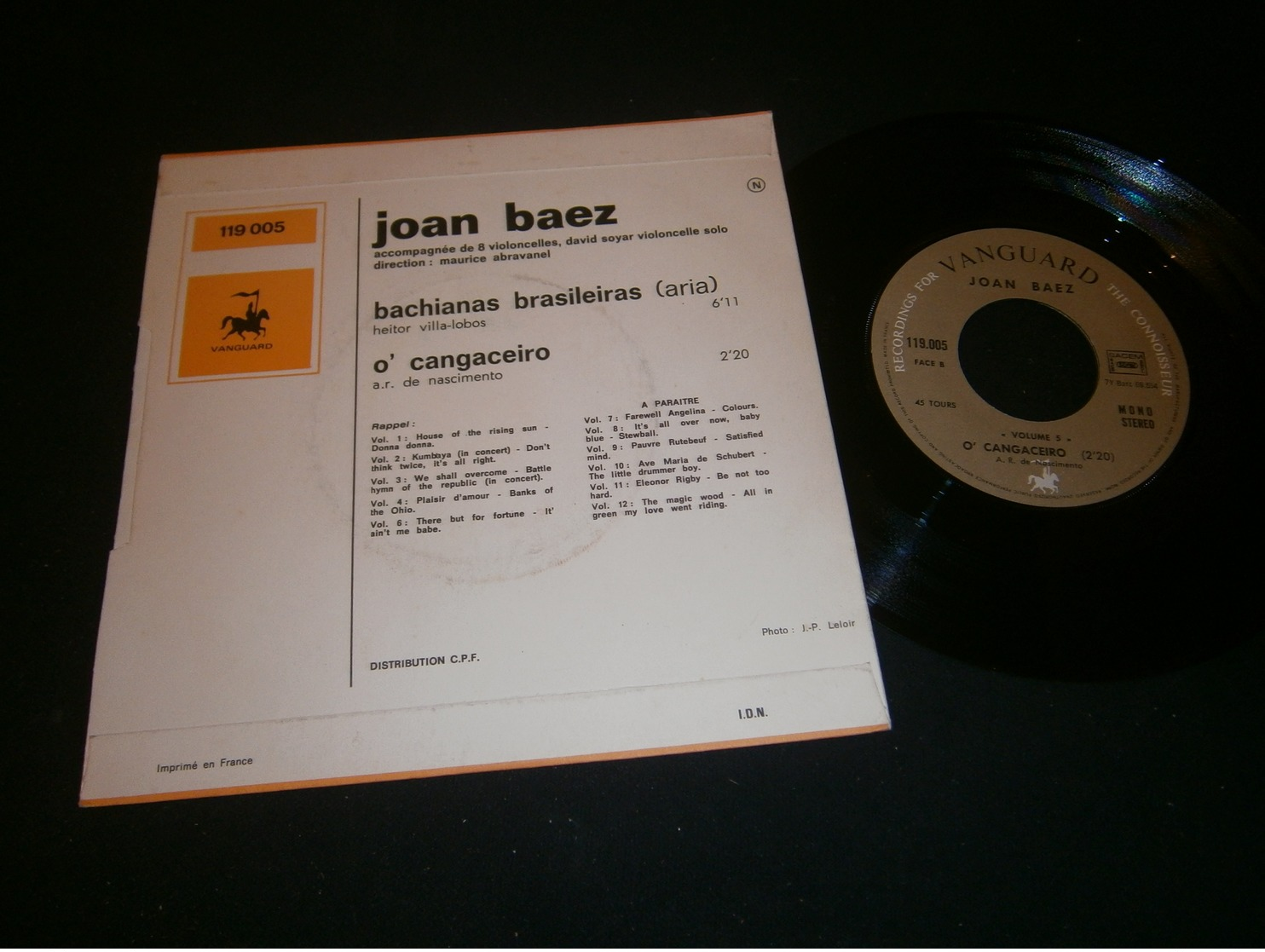 SP 45t  JOAN BAEZ Bachianas Brasileira - Country & Folk