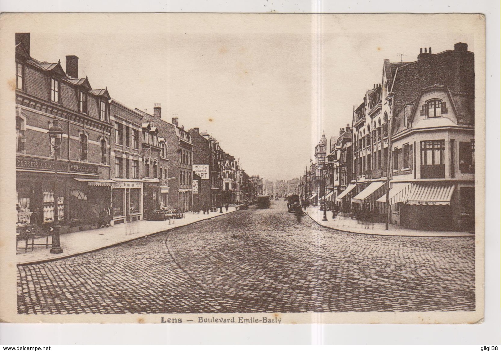 CPA-62-Pas De Calais- LENS- Boulevard Emile Basly- - Lens