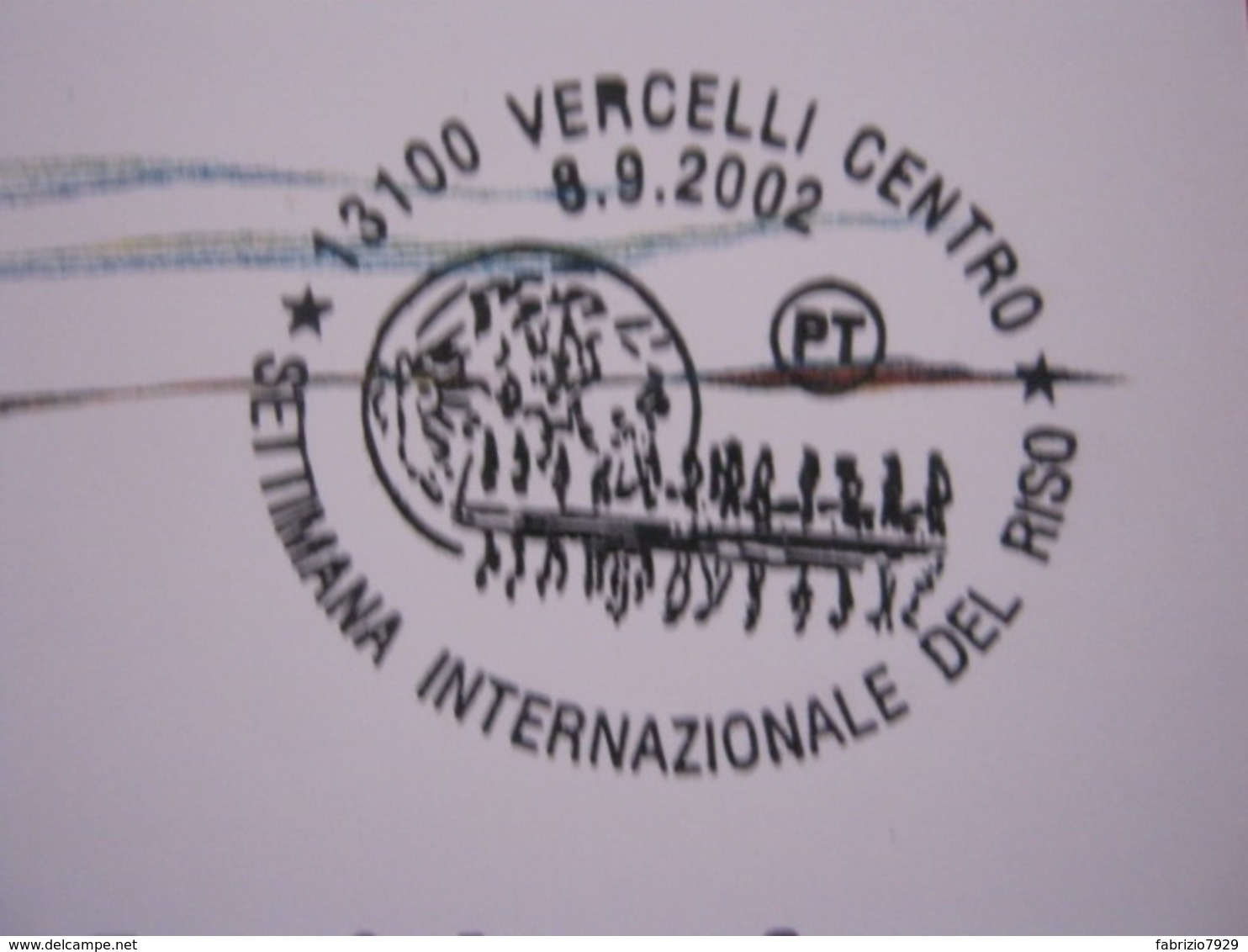 A.14 ITALIA ANNULLO 2002 VERCELLI SETTIMANA INTERNAZIONALE DEL RISO CIBO ALIMENTAZIONE AGRICOLTURA MAXIMUM - Agricoltura