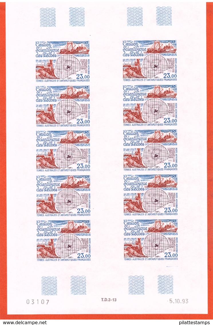 TERRES AUSTRALES PA N°130** BATEAU DE PECHE FEUILLE NON DENTELEE - Imperforates, Proofs & Errors