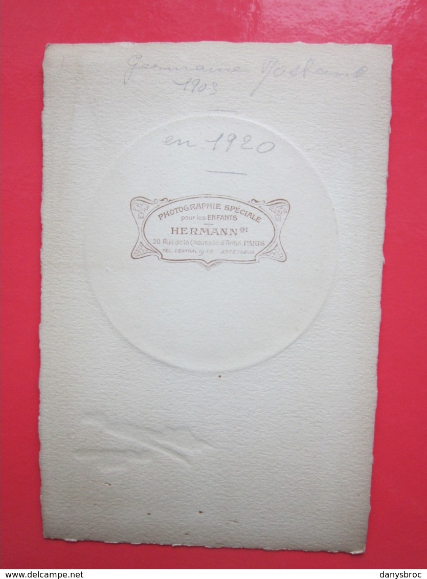 Photo Identifiée Germaine ROSTAND 1903 - En 1920 Photographie HERMANN Paris - Personnes Identifiées