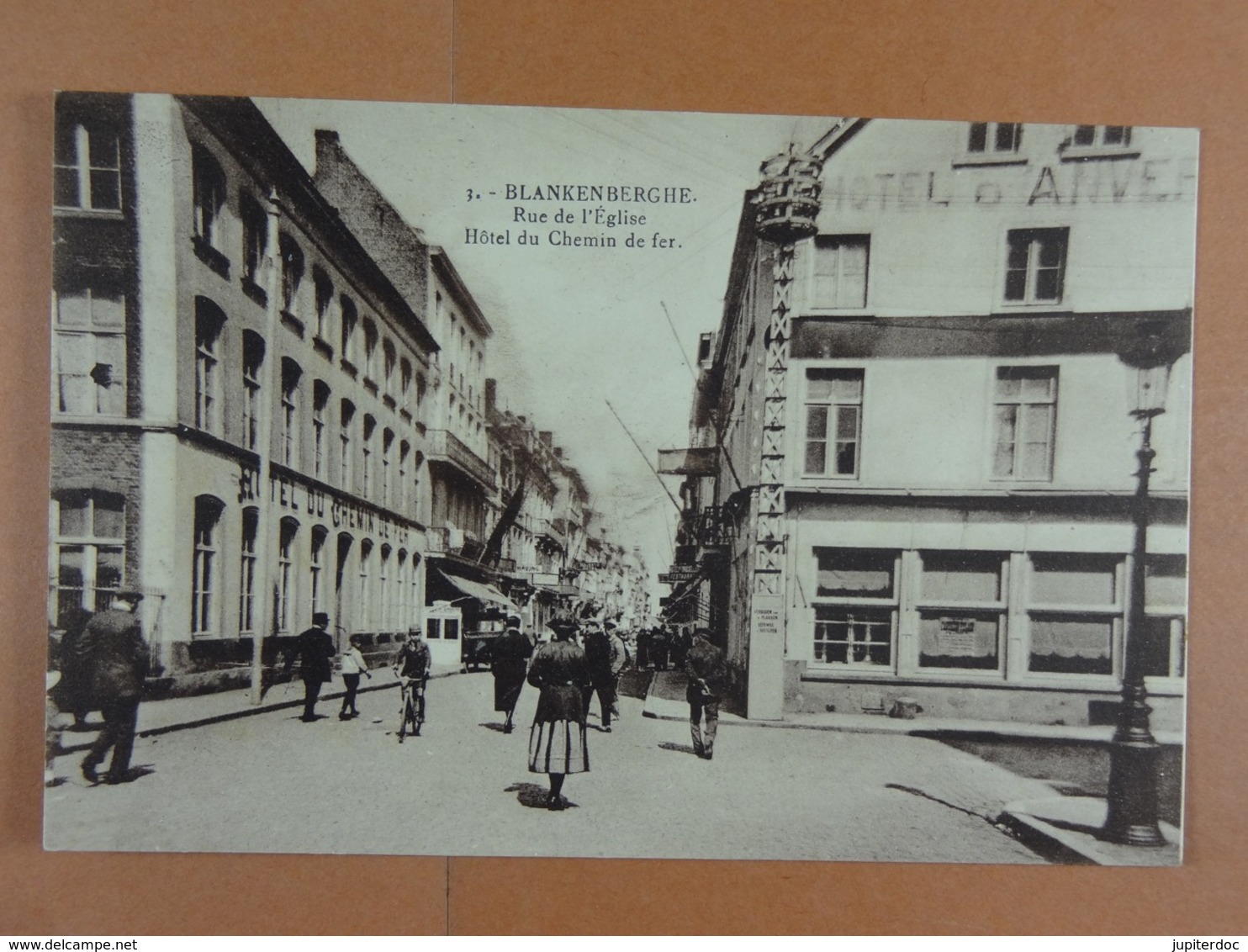 Blankenberghe  Rue De L'Eglise Hôtel Du Chemin De Fer - Blankenberge