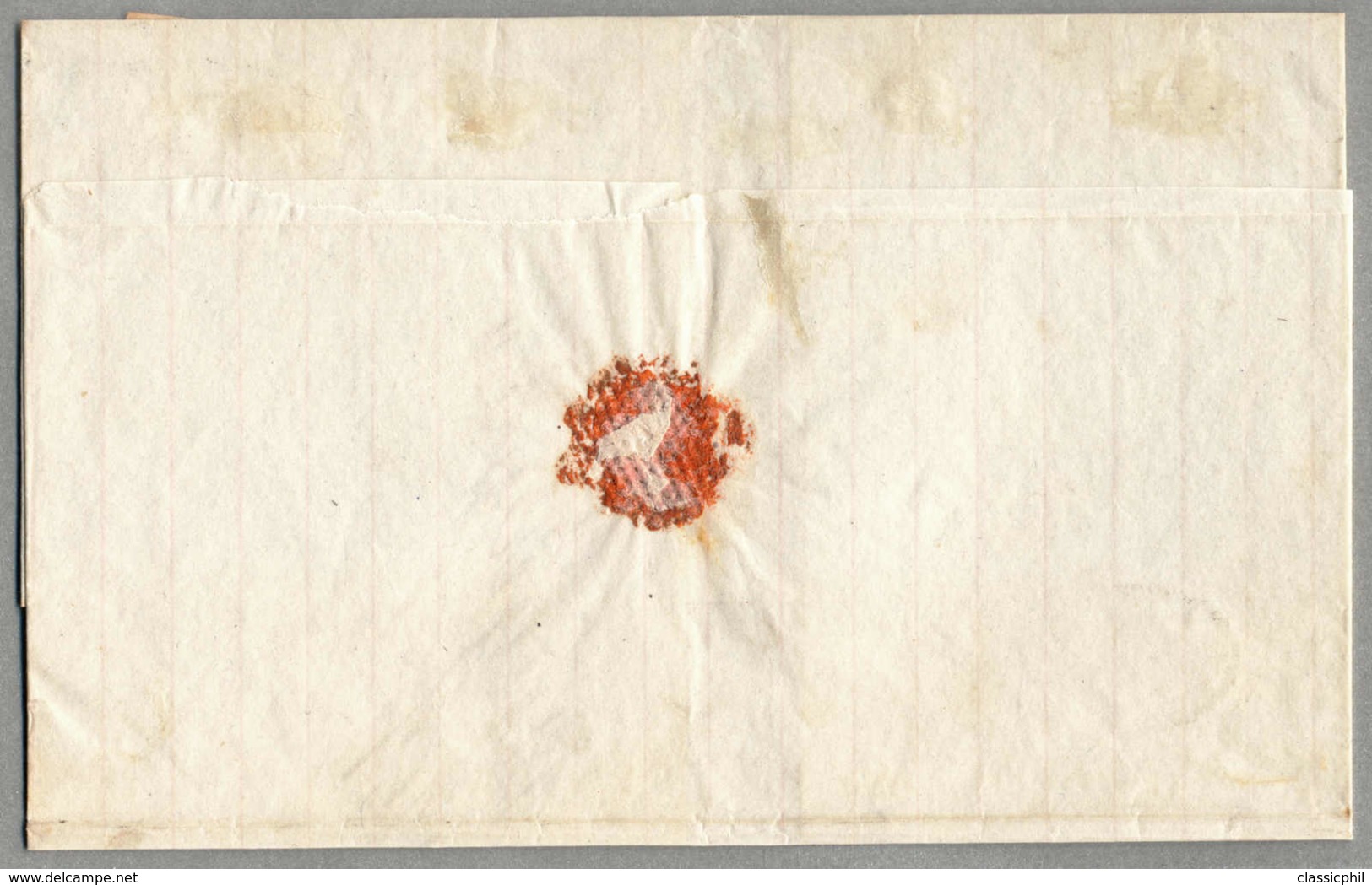 Beleg 1867, 1 D., Red, Letter Envelope From TACNA To COCHABAMBA/Bolivia, With Nice Blue Cancel TACNA, Lower Left Black C - Peru