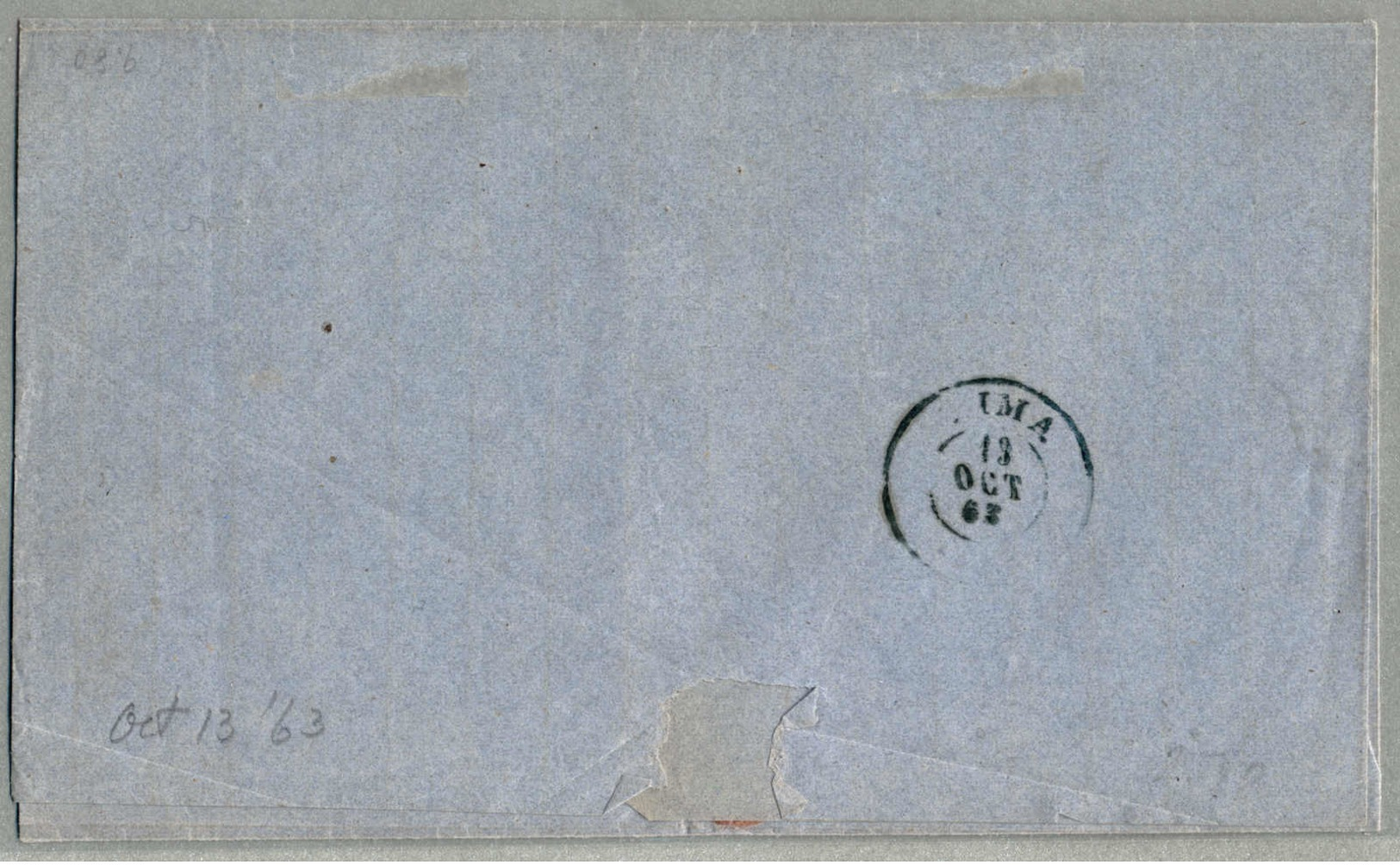 Beleg 1863, 1 D., Red, Large Margins, On Blue Envelope Letter From CHICLAYO To LIMA, With BLUE Cancel CHICLAYO (cancel T - Peru