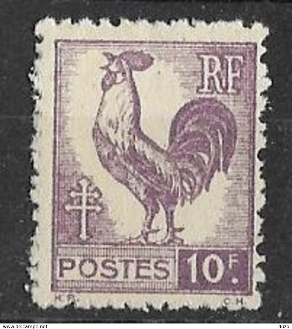 France -1944  - Type Coq D'Alger 10f. Violet  - Y&T N° 646 ** Neuf Sans Charnière - 1944 Hahn Und Marianne D'Alger