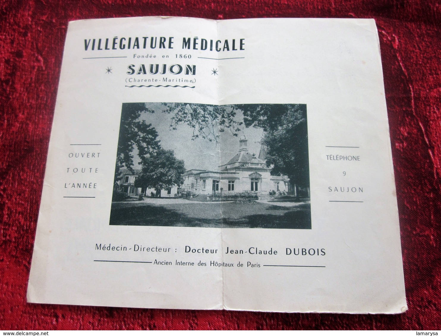 1950 SAUJON Charente Maritime VILLÉGIATURE MÉDICALE Dépliant Publicitaire établissement Thermal - Dépliants Touristiques