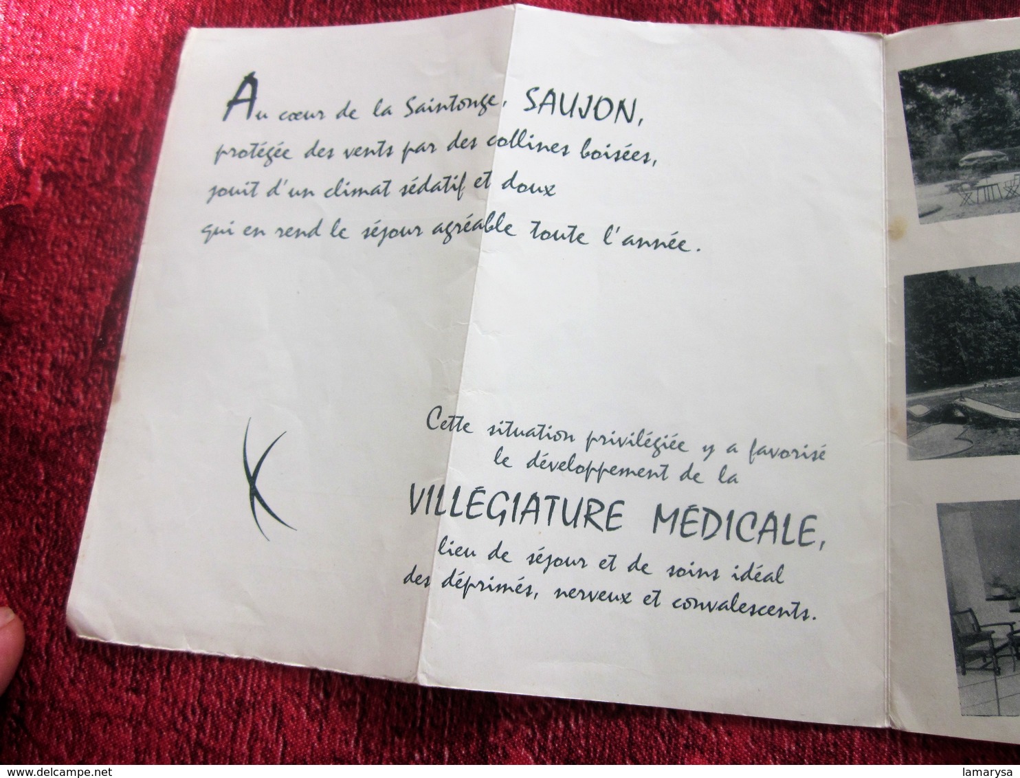 1950 SAUJON Charente Maritime VILLÉGIATURE MÉDICALE Dépliant Publicitaire établissement Thermal - Dépliants Touristiques