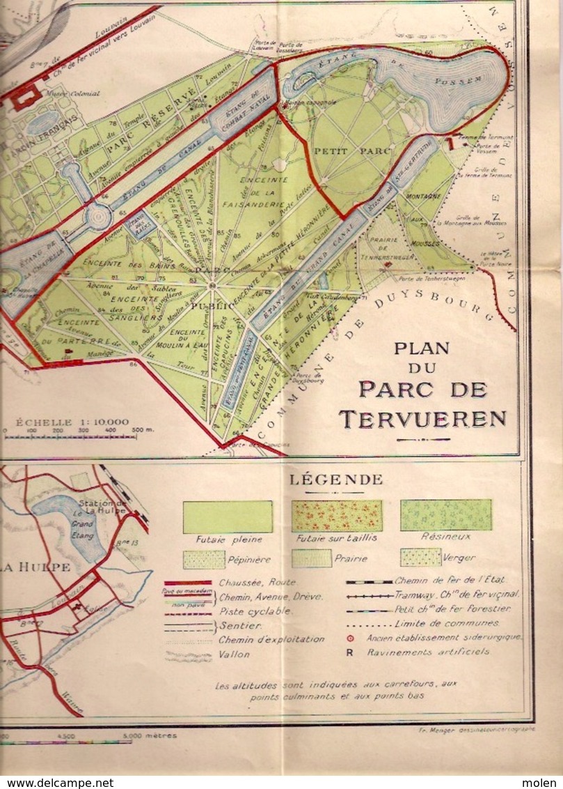 CARTE FORET DE SOIGNES BOIS DE LA CAMBRE PARC DE TERVUEREN IXELLES WATERMAEL BOITSFORT AUDERGHEM LA HULPE HOEILAART R440