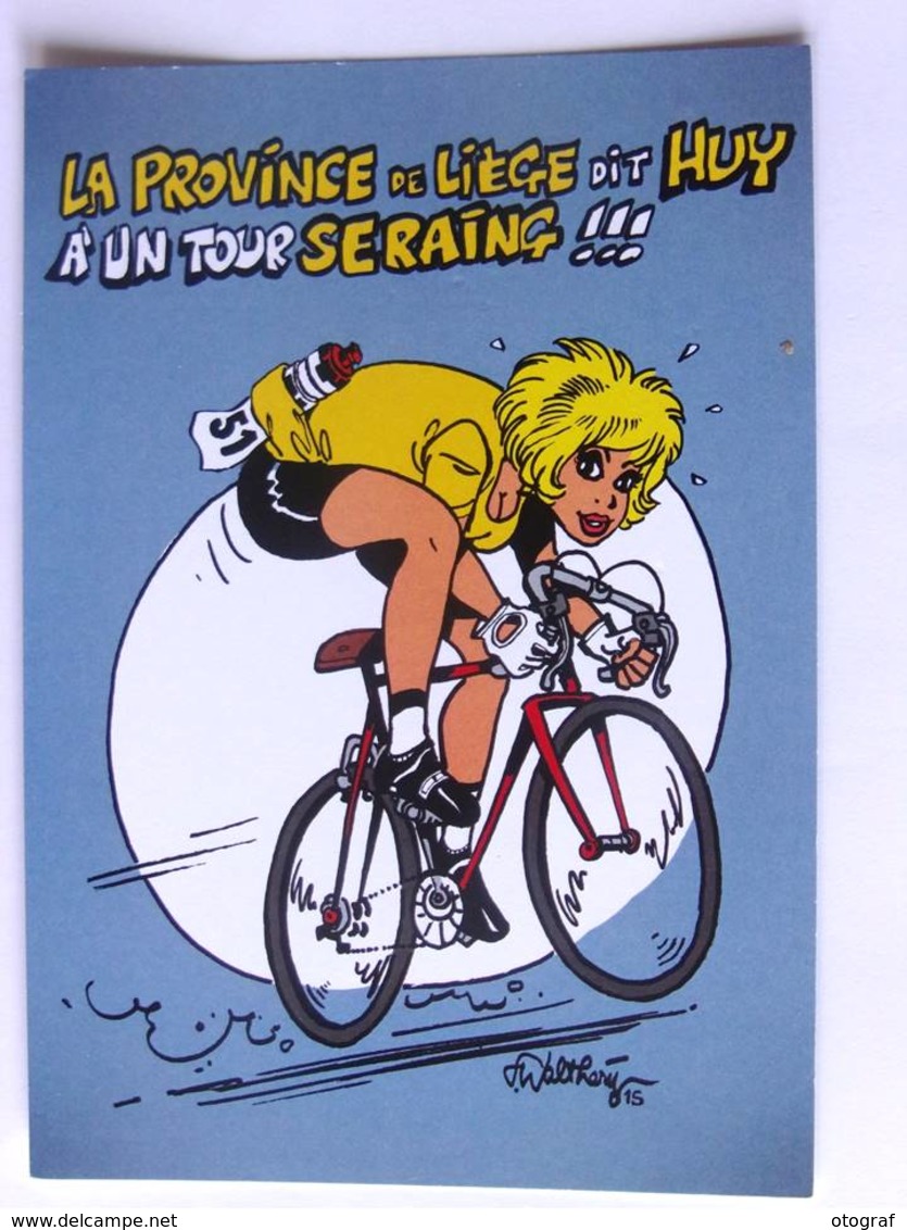 CPSM - LIEGE - Départ Du TDF 2015 - Dessin De F. Walthery - Cyclisme