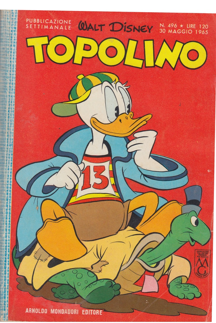 DISNEY - ALBUM TOPOLINO N°496 - 30 MAGGIO 1965 - NO BOLLINO - CONDIZIONI OTTIME!!! - Disney